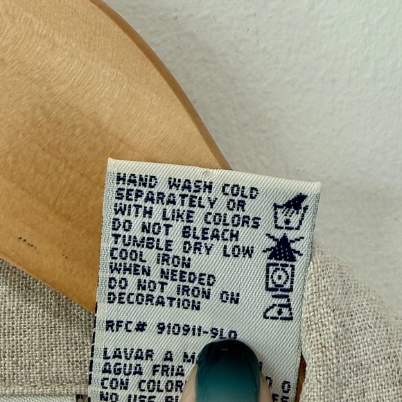 Vintage Boho Linen Blend Floral Patchwork Jacket Sz L Natural Cottagecore Artsy - Picture 7 of 10